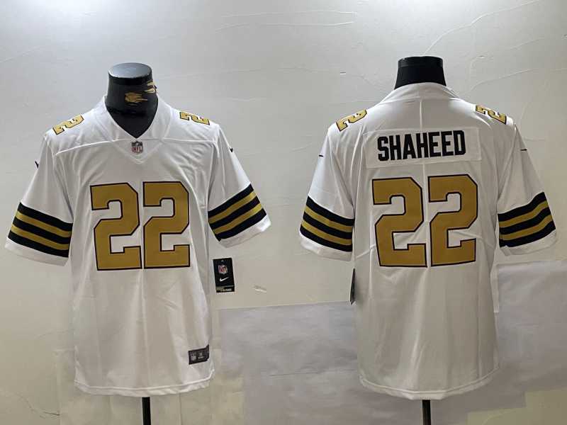 Men%27s New Orleans Saints #22 Rashid Shaheed Limited White Vapor Stitched Jersey